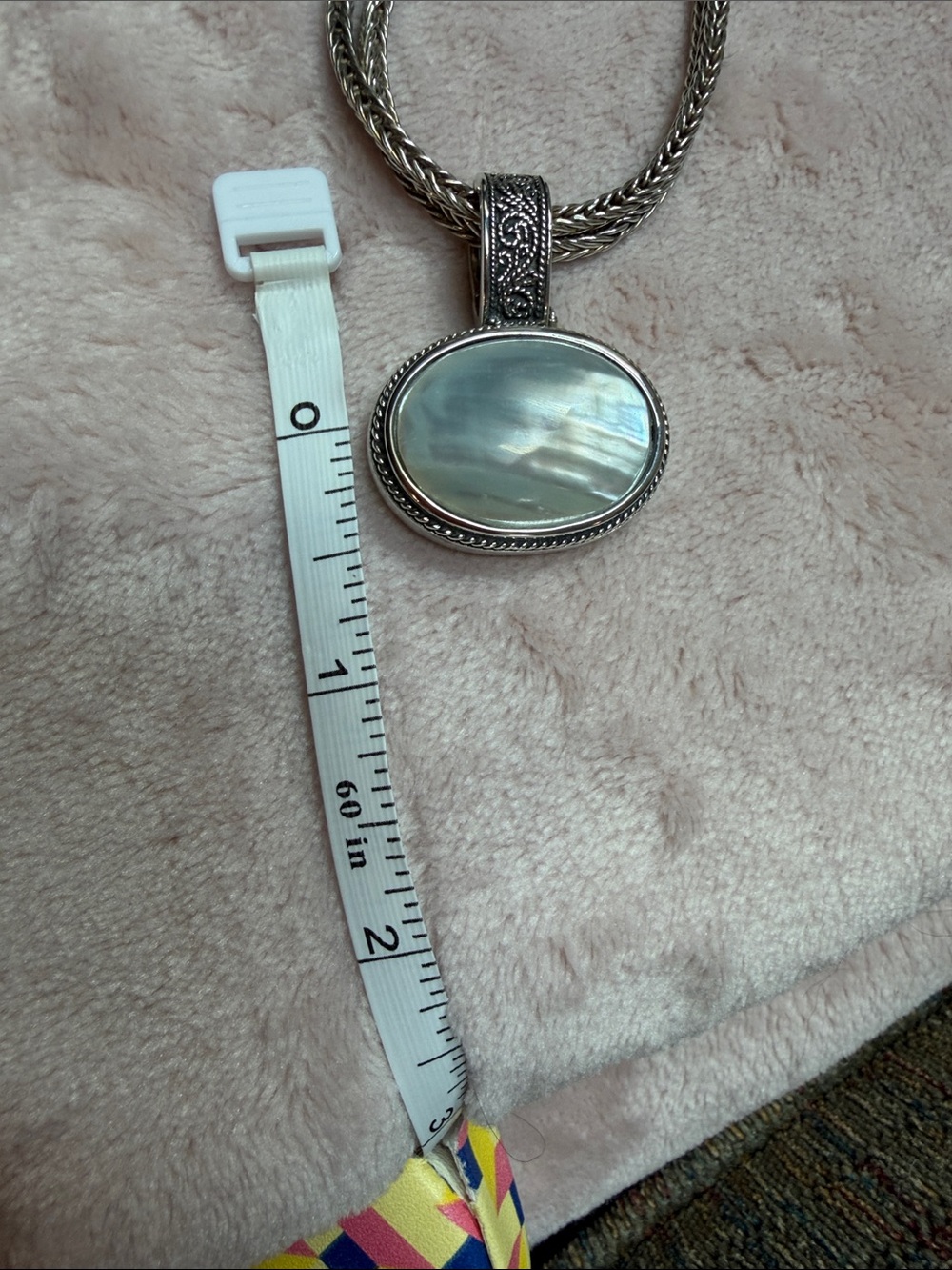 LORI BONN Sterling Silver Mother-of-Pearl Oval Pendant Double Strand Necklace - Picture 15 of 15